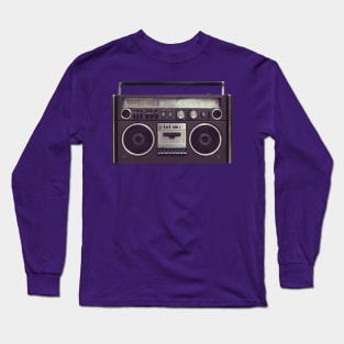 80s Retro Boombox Cassette Player Long Sleeve T-Shirt